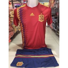 ชุดทีมสเปน 2018 สีแดง เสื้อ+กางเกง